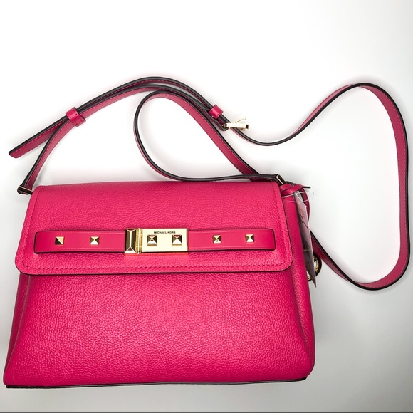 Michael Kors NWT Addison Messenger Bag Pink - Picture 2 of 16